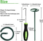 50pcs Circle Top Landscape Staples  6 Inch Green Artificial Turf Stakes  9 Gauge