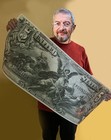 Archival Gicl  e  Confederate States  500 1864 Note 16 x38  Printed On Canvas
