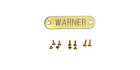 Warner Sporting  1  Brass Dog  Pet Id Tag For Pet Collar With-3 Sets Of Rivets