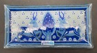 Andreas Meyer Judaica Blue Deer Fused Glass     Nahariya    hand Made Israel    signed