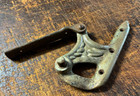 Antique Congress Barber s Chair Back Side   Armrest Brackets Koken Spare Parts