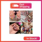 6 Sheets Cute Christmas Nail Art Stickers Cartoon Nail Decals Self Adhesive 3d N