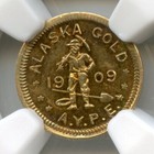 1909 Wa 1 2dwt Aype  Alaska Gold Miner  California Gold  Hart s   Ngc Ms 63 R7