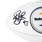 Troy Polamalu Signed Pittsburgh Steelers Official Nfl Team Logo Football  jsa 