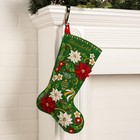 Bucilla Felt Applique Christmas Stocking Kit Poinsettia Elegance 18 Inch