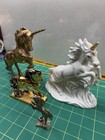 Unicorn Figurine Lot Bronze Heavy   Large White Statue 4pc