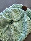 C c Exclusive Cc Beanie Tail Ponytail Messy Bun Solid Ribbed Knit Beanie Hat