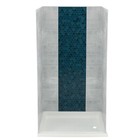 Recpro Rv Shower Surround 36  X 24  - Teal Waterfall Accent
