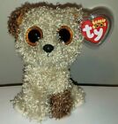 Ty Beanie Boos - Rootbeer The Dog  glitter Eyes  6  New Mwmts Stuffed Animal Toy