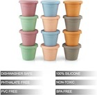 Pandaear 12 Pack Silicone Baby Food Storage Containers  4 Oz Reusable Small With