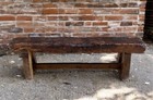 Rustic Log Bench  Vintage Reclaimed Wood Bench  Farmhouse Decor  Cabin Seat  I