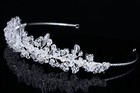 Bridal Wedding Rhinestone Crystal Beads Flower Prom Party Crown Tiara V827