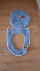 2pcs Warm Toilet Seat Cover Set Soft Washable Toilet Lid Cushion Bathroom Cover