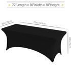 Black 6  Ft Fitted Table Cover Spandex Tablecloth Trade Show Booth Dj