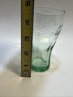 Vintage- 4 5    Green Coca- Cola Glass Classic Design Script Logo 6 Oz Juice Glass