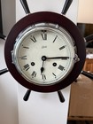 Schatz Ship s Nickel Wheel Clock   Matching Barometer 50  Yrs Old-both Near Mint