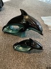2 Poole Pottery  large Dolphin Size 11  Long By 7 5  Tall   6 Inches Long By 4 5