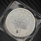 2016 Canadian  5 1oz  9999 Silver Maple Leaf Reverse Proof With Monkey Privy Bu