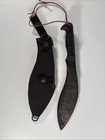Ka-bar Kukri Fixed Blade Knife 2-1249-9 With Leather Sheath Black