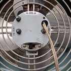 Vtg Lasko Aqua Turquoise Blue Square Tilts Metal Fan Industrial See Description