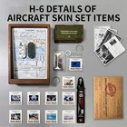 H-6 Aircraft Skin Private-museum Set      Genuine Skin Plane Tag
