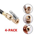 4 X Air Chuck Heavy Duty Open Flow Lock On Tire Chuck W  Clip For Inflator Gauge