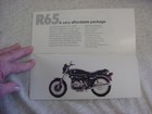 Vintage Bmw Original Color Motorcycle Small Brochure 1983 Or1984