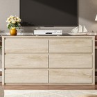 6 Drawer Dresser For Bedroom Handle Free Wood Chest Of Drawers Storage Cabinet