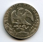 1855-go-pf Mexico 8 Reales Guanajuato Mint  Has Luster Choice Au 