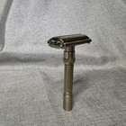 Vintage Gillette Slim Adjustable Safety Razor 1   9 Nickel Plated Tto