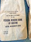 3 Vintage Canvas Bank Money  Coin Bags U s  Mint Federal Reserve Bank Boston Us