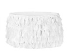 White Table Skirt 21ft Long  Curly Willow For Wedding  Party  Shower  Event