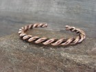 Native American Navajo 1 4  Twisted Copper Bracelet By Elaine Tahe