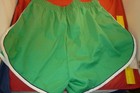 Vtg 70 s Shorts Large Gym Athletic Green W  Black   White  Stripe