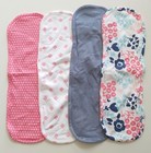 Carter s Baby Girl Blue Pink Floral Cotton Multipurpose Burp Cloths 4pc Set