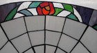 Tiffany Style Stained Glass Lamp Shade Slag Glass 11  Hanging Swag Lamp Vintage