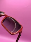 Chanel 5408-a Red Oversized Square Acetate Sunglasses Gray Tinted Lens Women