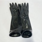 Latex Short Gloves With Rolled Edges 0 4mm Party Wear For Catsuit Dress Costume