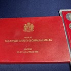1972 Malta Proof Set Original Box  Central Bank Of Malta   20 Vintage Vtg Europe