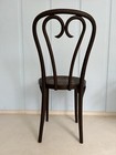 Vtg Thonet Bentwood Bistro Cafe Chair W  Cane Seat-dark Walnut-sweet Heart Back