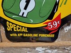 Vintage Shell Porcelain Sign Old Hot Wheels Gas Station Service Garage Motor Oil