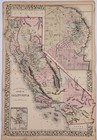 1873 California Map San Francisco Inset County Townships Railroads Original