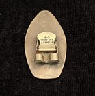 Vintage Navajo Bennett C-31 Sterling Silver Shadowbox Bolo Tie Slide Turquoise