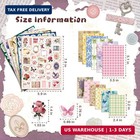 540 Pcs Vintage Floral Scrapbook Supplies   Scrapbook Stickers  Junk Journal Sup