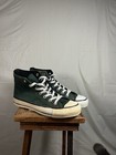 Vintage 80s Converse All-star High Top Green Canvas Sneakers Size 6 Made In Usa