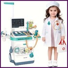 Kids Doctor Playset Medical Trolley W  Ecg Machine   Tools   Ages 3  Gift