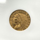 1908-d Indian Head Gold Half Eagle  5 Ngc Ms63 Denver Mintmark Scarce Bu Coin
