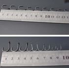 600 Fish Hooks 10 Sizes Fishing Black Silver Sharpened With Box Quality Kit   