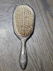 Vintage Ornate Hair Brush   Comb Set Silver Plated Vanity Set Preowned Condition