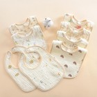 Baby Muslin Bibs Cotton Drooling Feeding Towels Adjustable Snap Closure Vario   